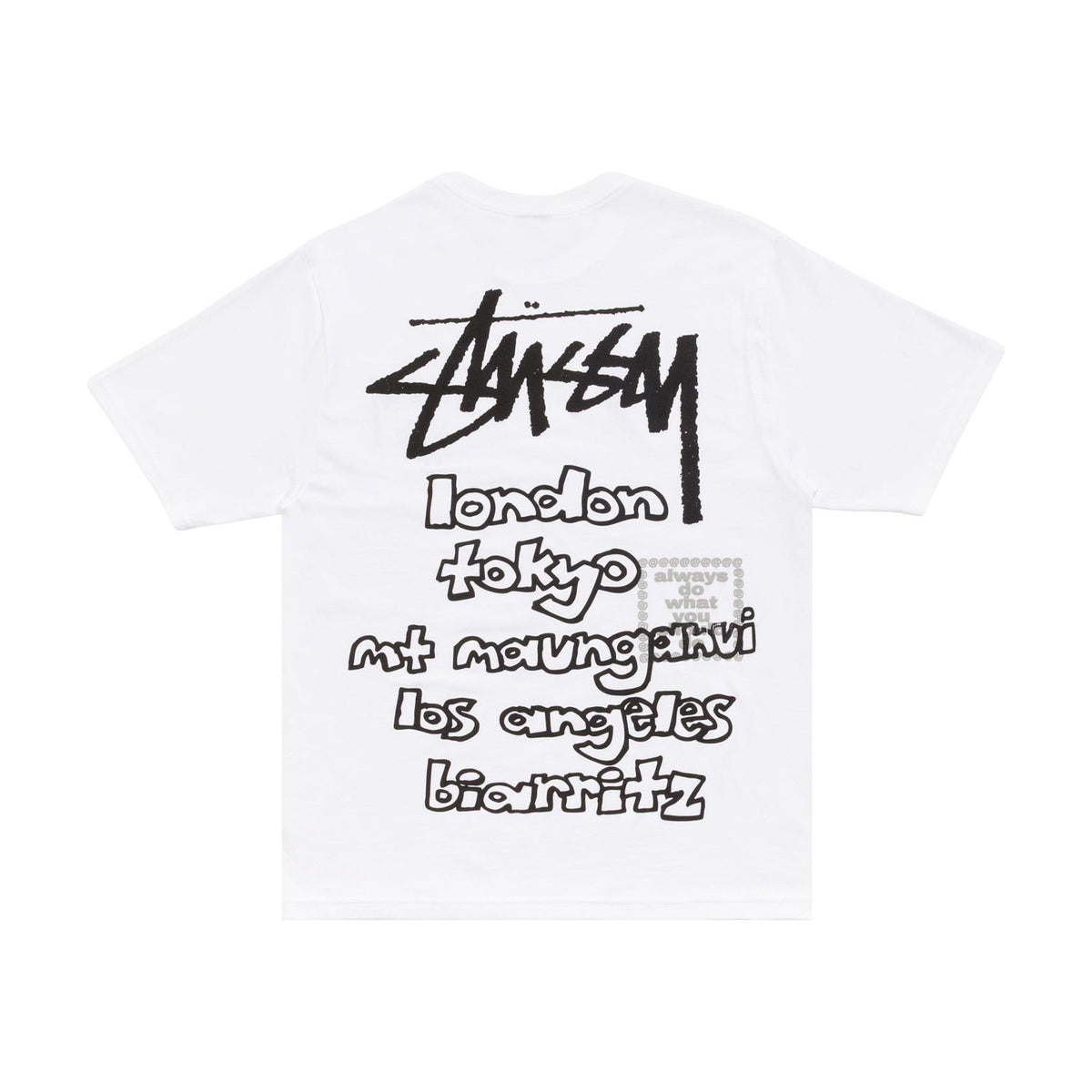 Stussy x Always Do What You Should Do World Tour Tee White back