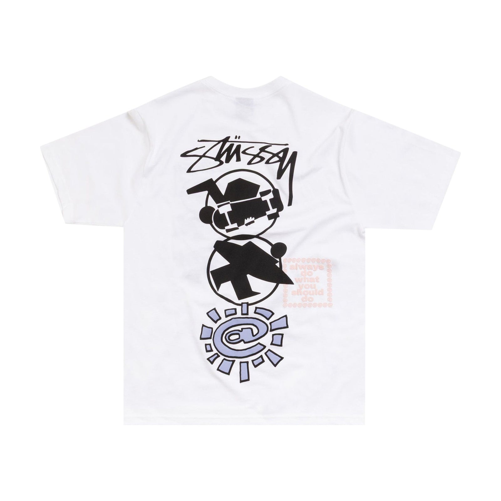 Stussy x Always Do What You Should Do Stack Tee White front