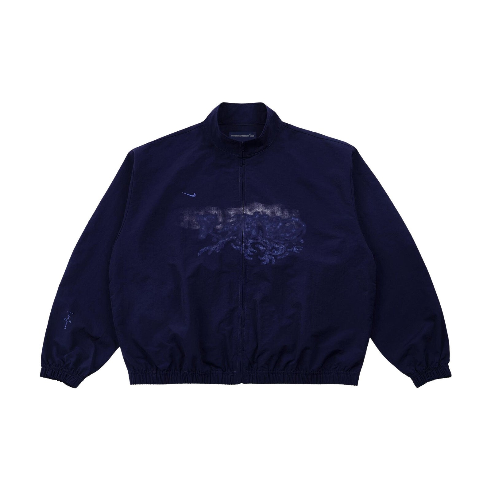 Travis Scott Cactus Jack x Fragment x Nike Tokyo Windbreaker Zip Jacket Navy front