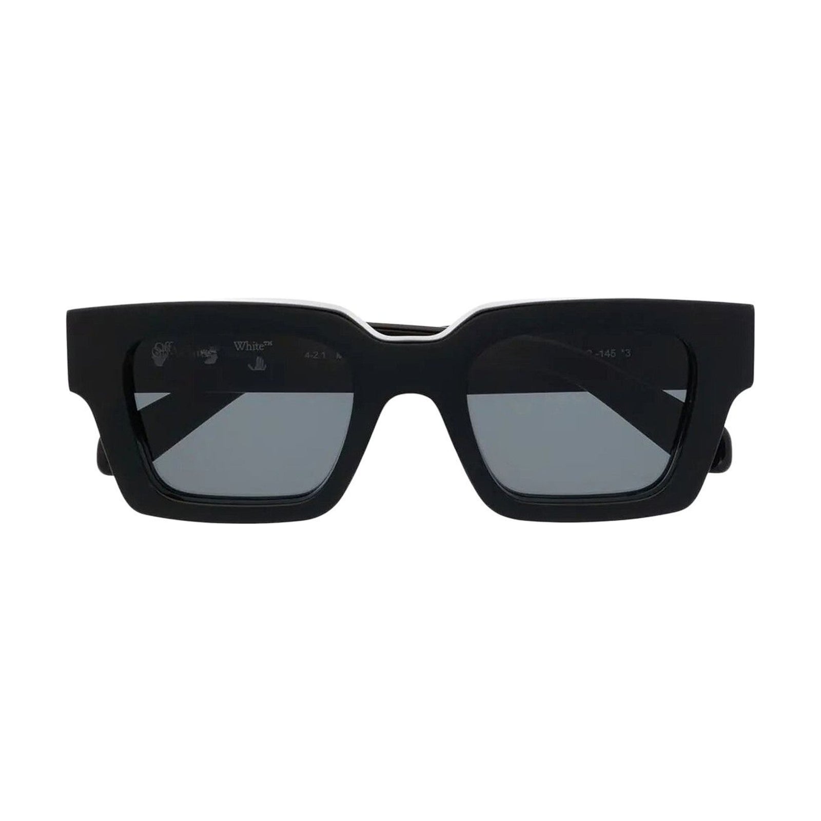 Off-White Virgil Square Sunglasses Black/White/Grey (FW21) front