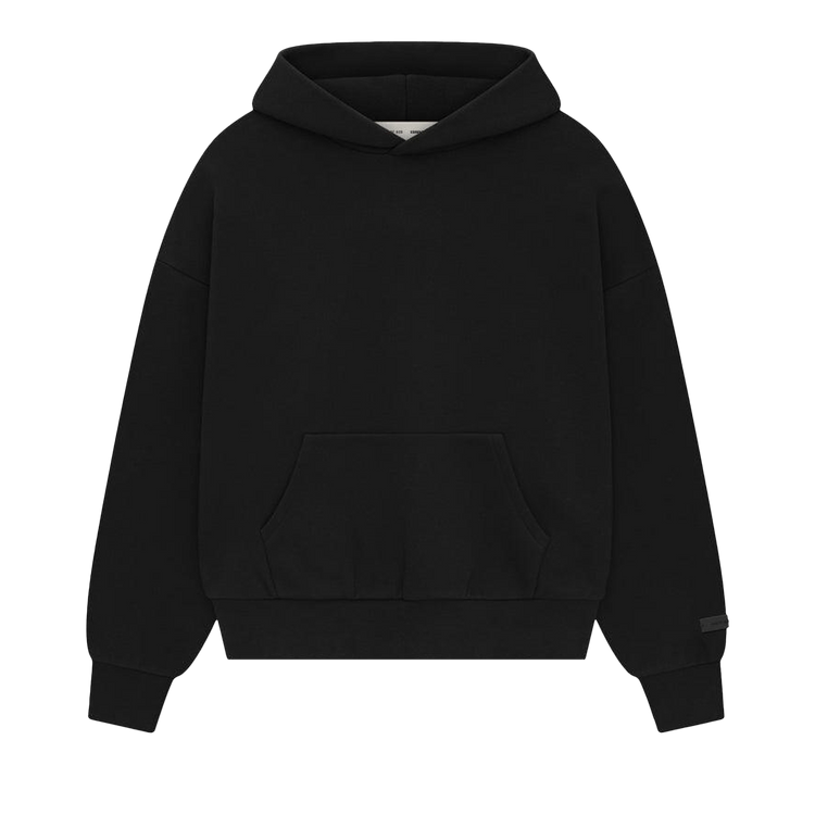 Fear of God Essentials Classic Fit Fleece Hoodie Jet Black (SS25)