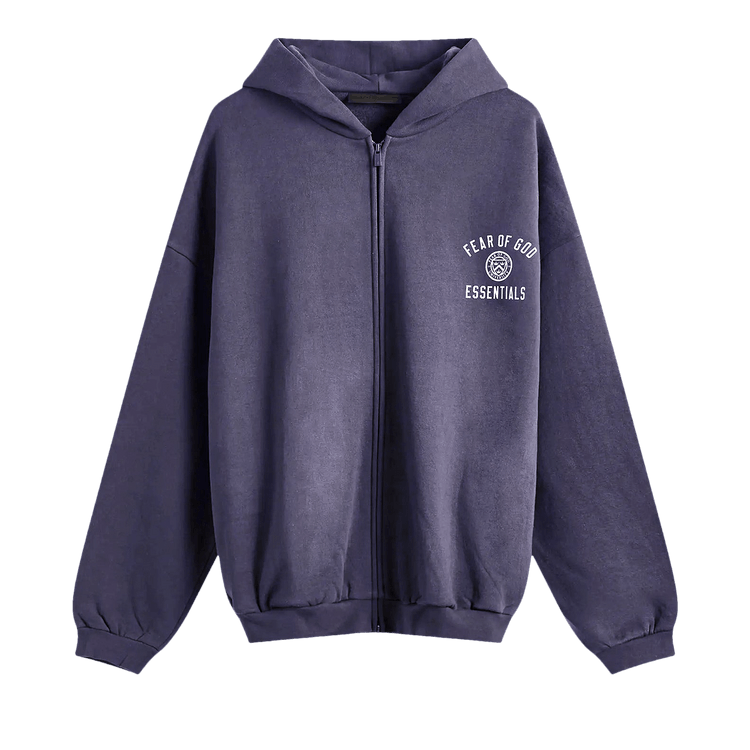 Fear of God Essentials Heavy Fleece Full Zip Hoodie Marine Blue (FW24)