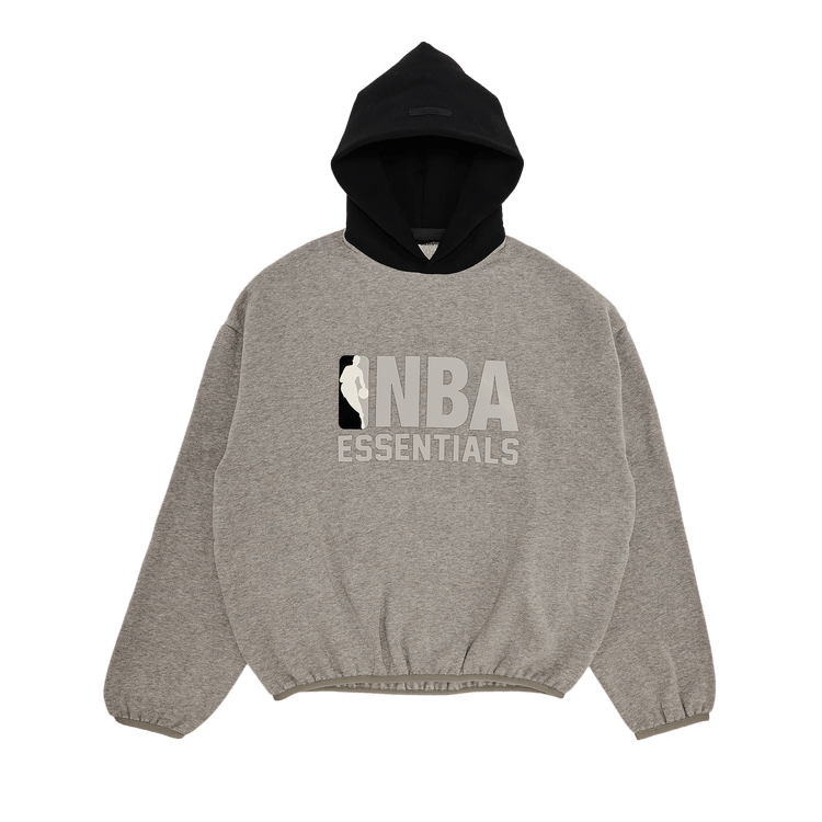 Fear of God Essentials x NBA Hoodie Warm Heather/Black (SS25)