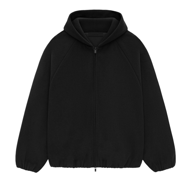 Fear of God Essentials Brushed Hooded Bomber Jacket Black (FW24)