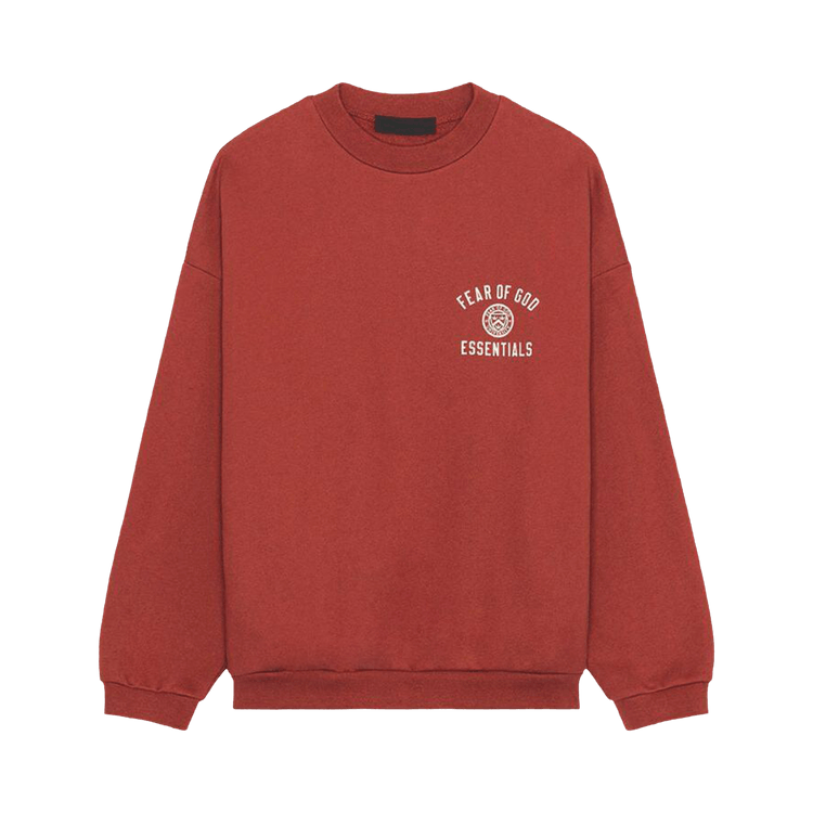 Fear of God Essentials Fleece Crewneck Red (FW24)