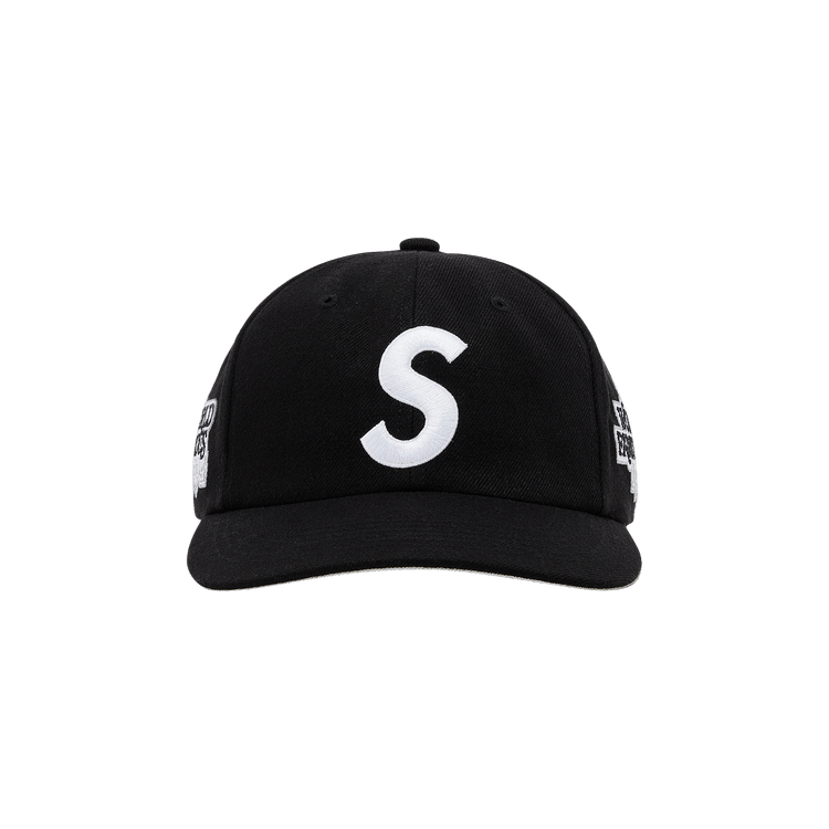 Supreme World Famous S Logo 6-Panel (SS26) Black