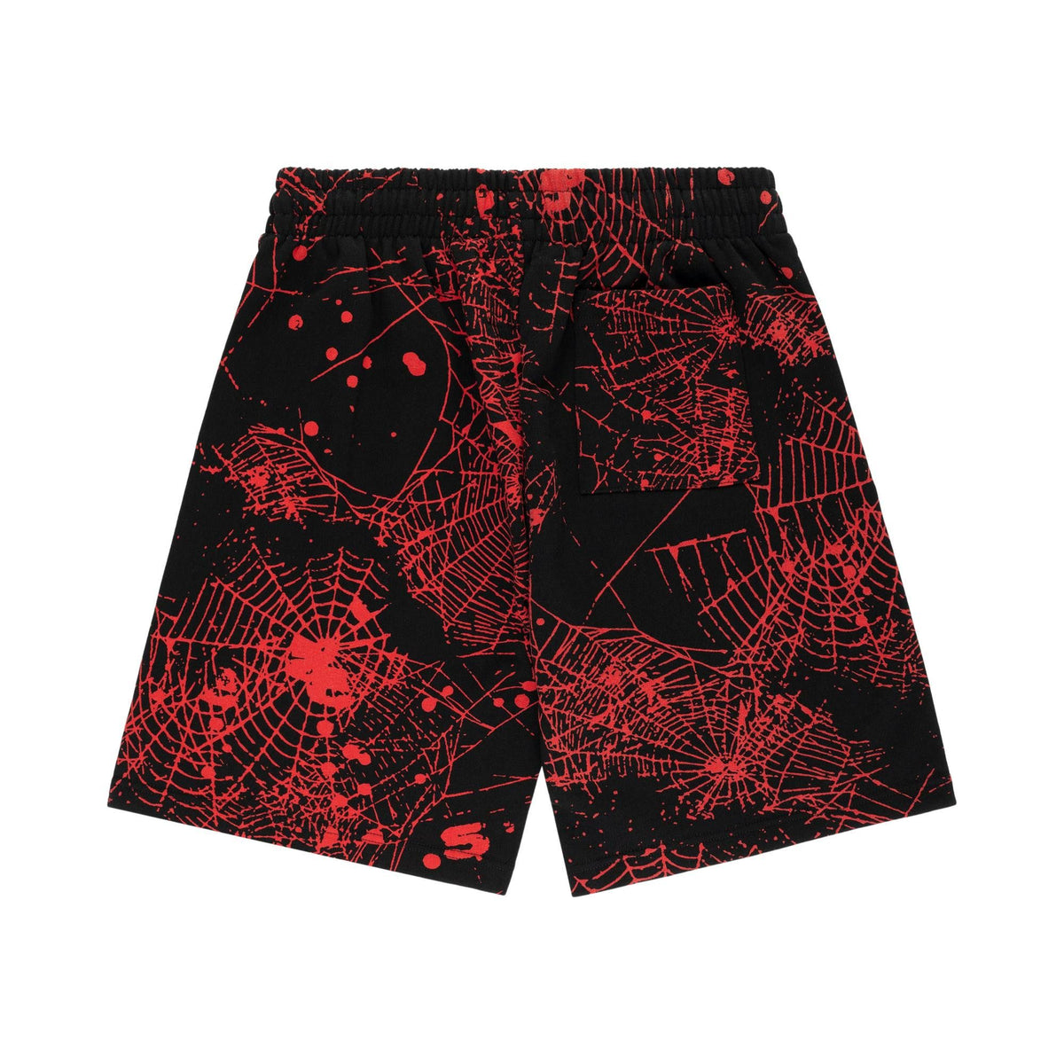 Sp5der AOP Web V2 Sweatshort Black back