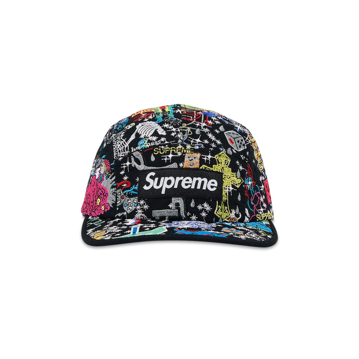 Supreme AOI Embroidered Camp Cap Black