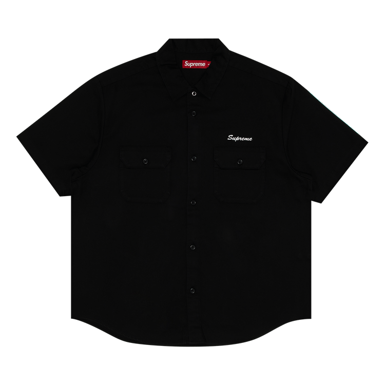 Supreme Rhinestone Pin Up S/S Work Shirt Black