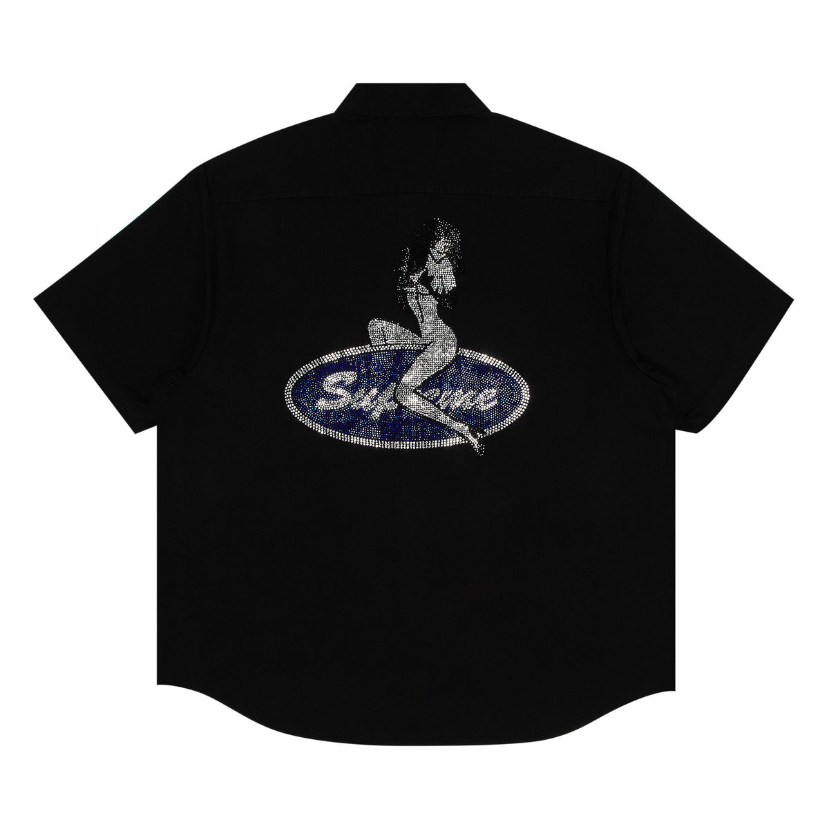 Supreme Rhinestone Pin Up S/S Work Shirt Black