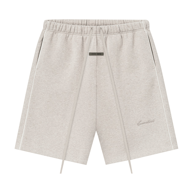 Fear of God Essentials Relaxed Fleece Sweatshort With Piping Heather Stone/Cloud White (SS25)