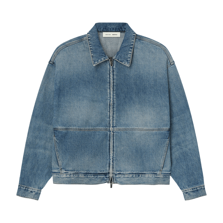 Fear of God Essentials Denim Trucker Jacket Classic Blue (SS25)