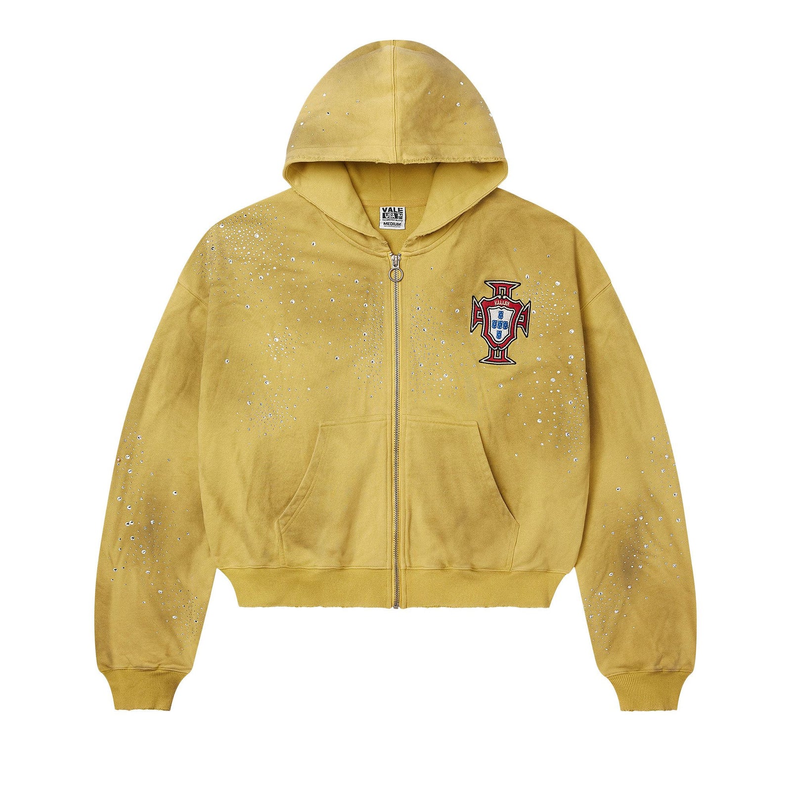 Vale Forever Sun Cluster Zip Up Hoodie Yellow front