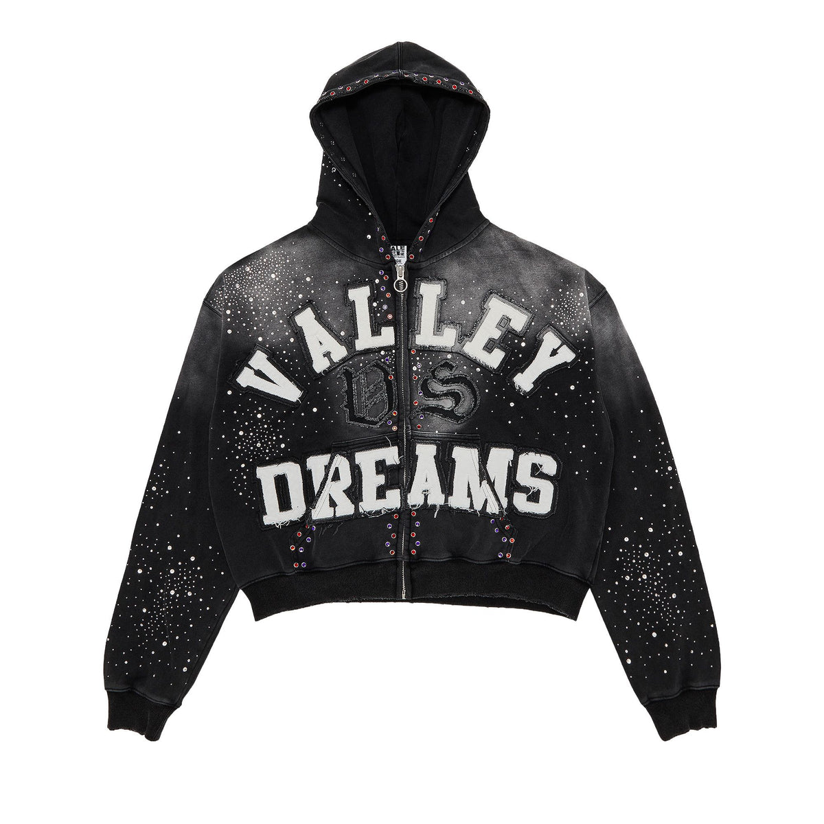 Vale Forever Classico Zip Up Hoodie Black front