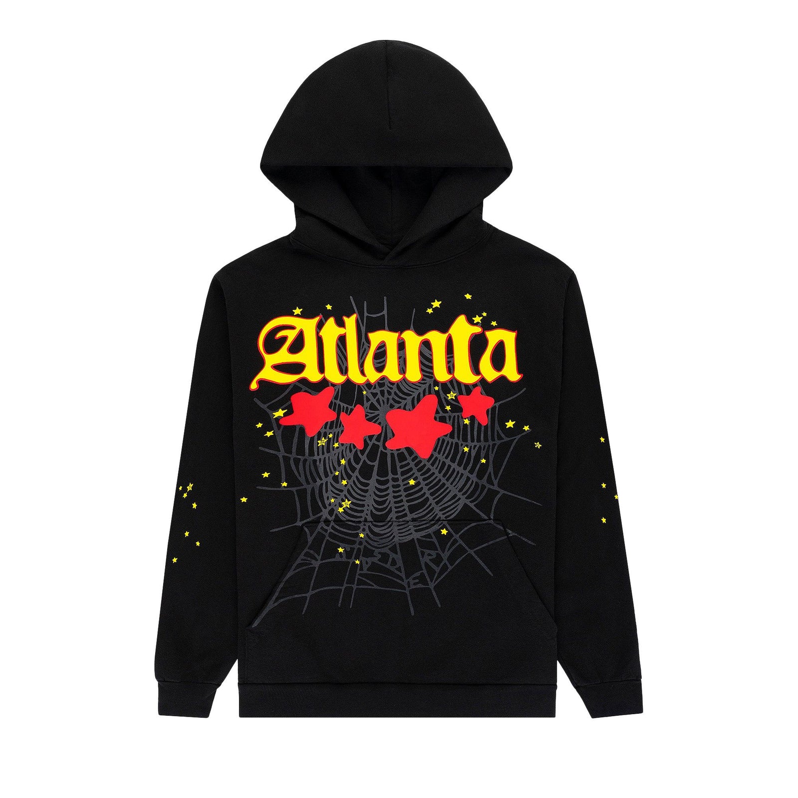 Sp5der Atlanta Hoodie Black front