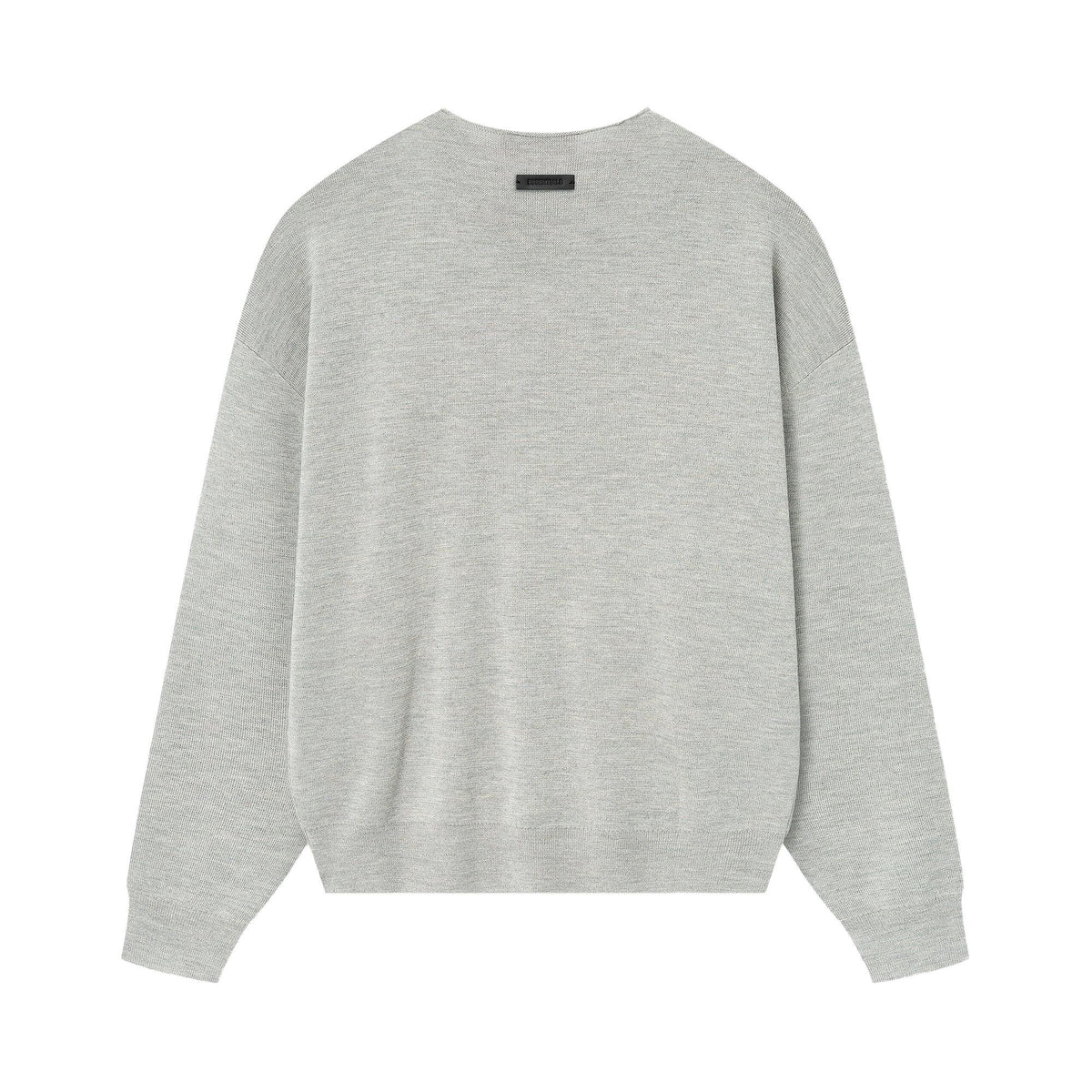 Fear of God Essentials Merino Long Sleeve Crewneck Sweater Concrete Heather (FW25)