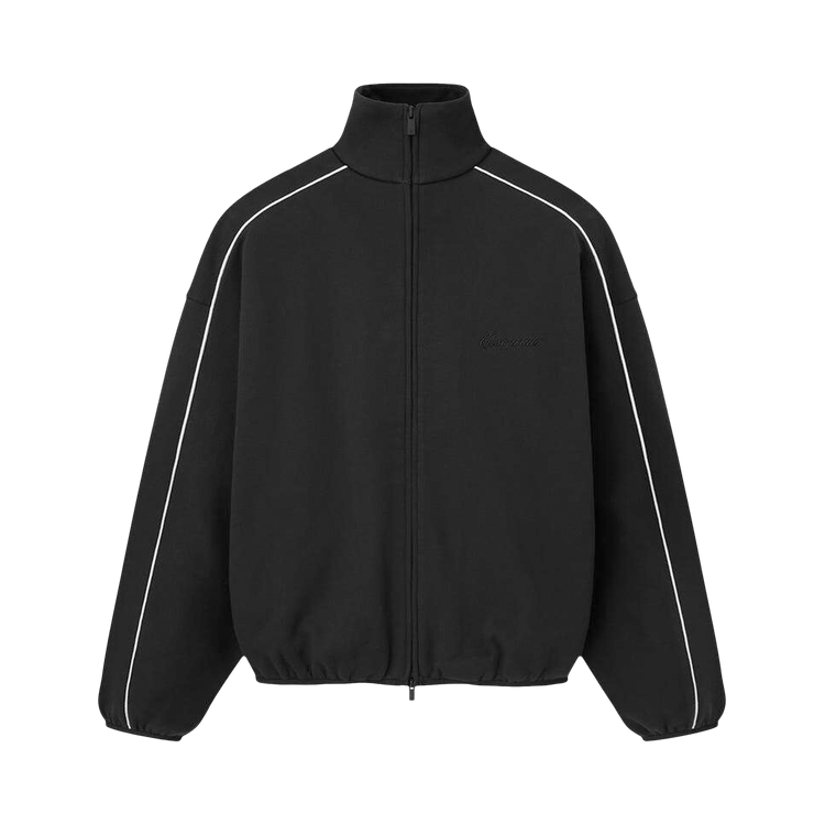 Fear of God Essentials Modern Track Jacket With Piping Jet Black/Cloud White (FW25)