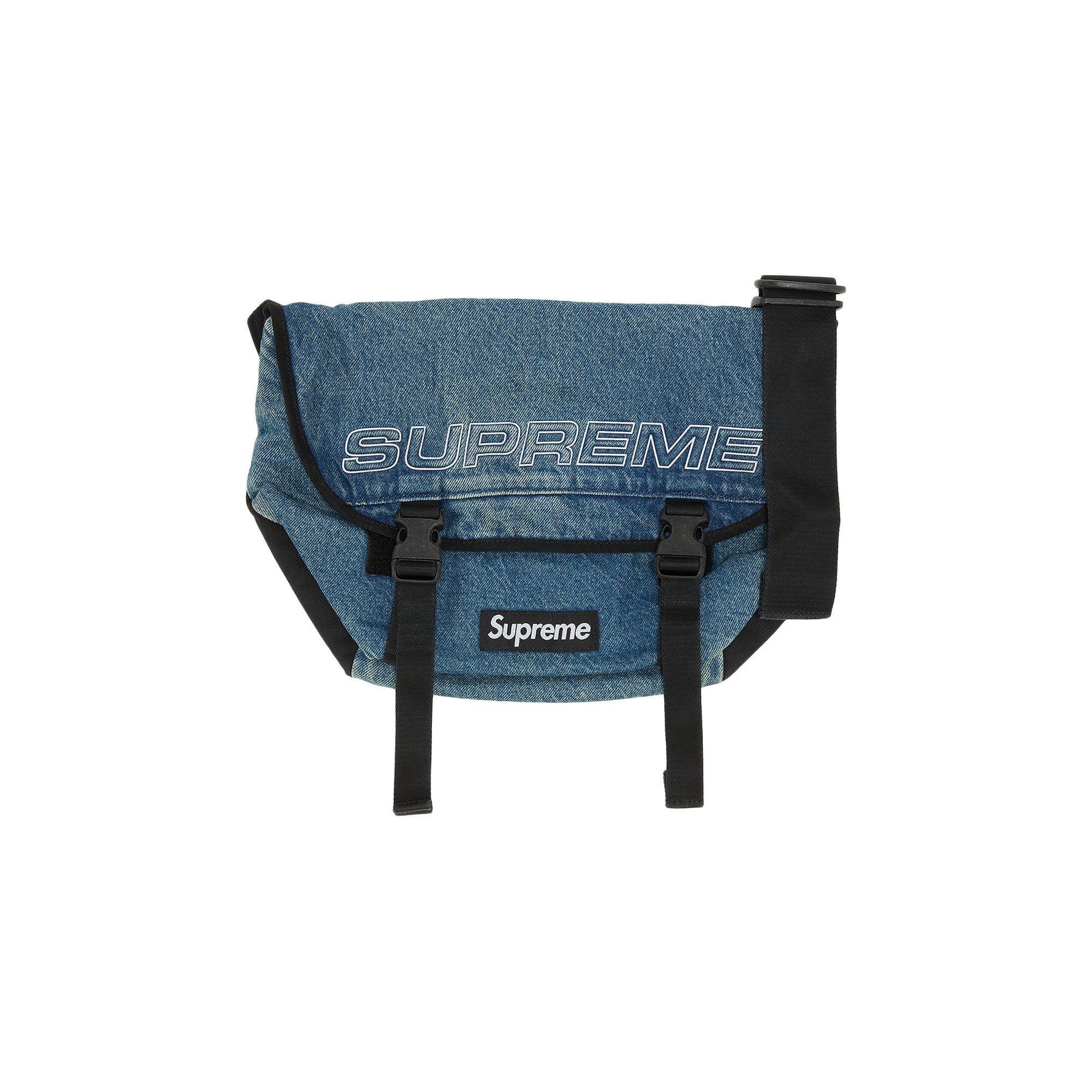 Supreme Denim Messenger Bag Washed Indigo - Im Your Wardrobe