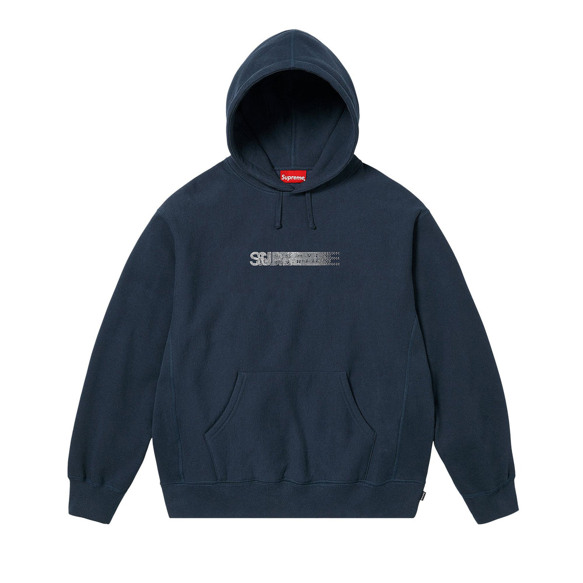 Supreme x Swarovski Motion Logo Hooded Sweatshirt Navy