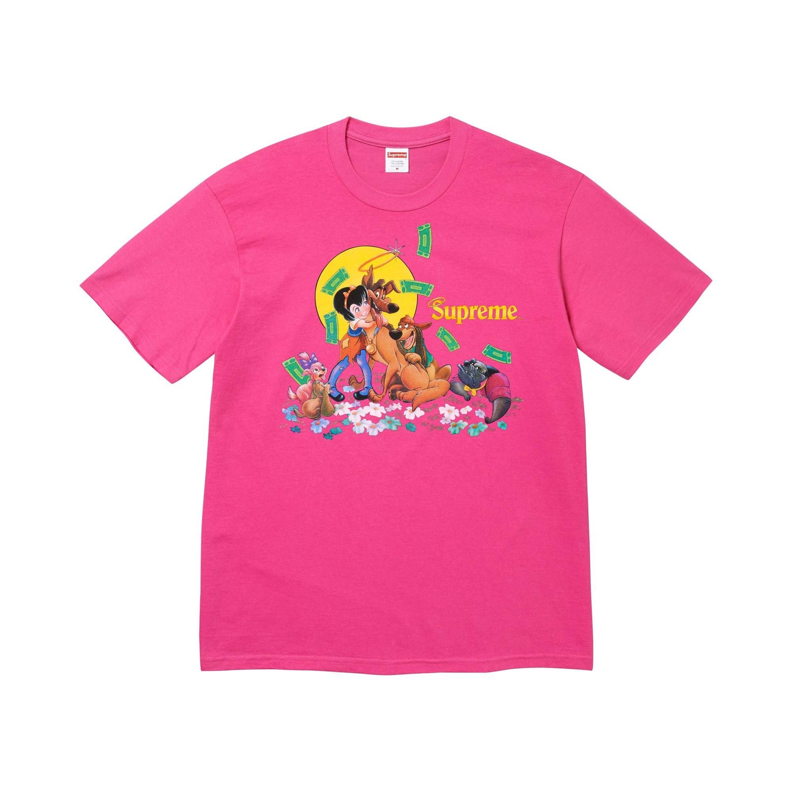 Supreme All Dogs Go To Heaven Tee Fuchsia - Im Your Wardrobe