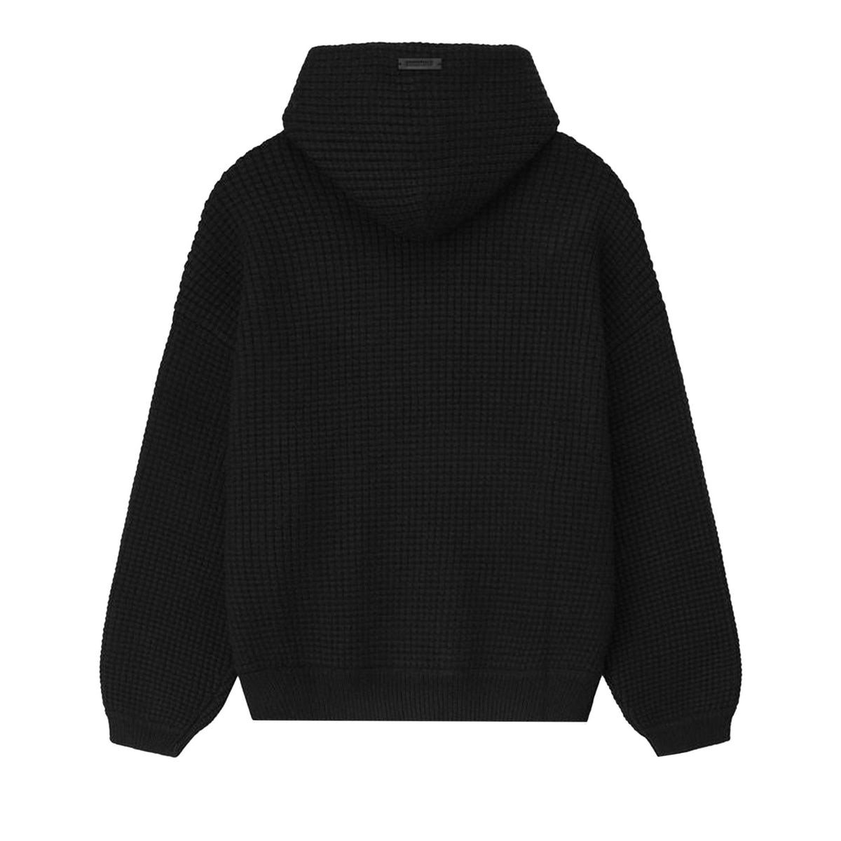 Fear of God Essentials Heavy Waffle 90s Hoodie Vintage Black (FW25)