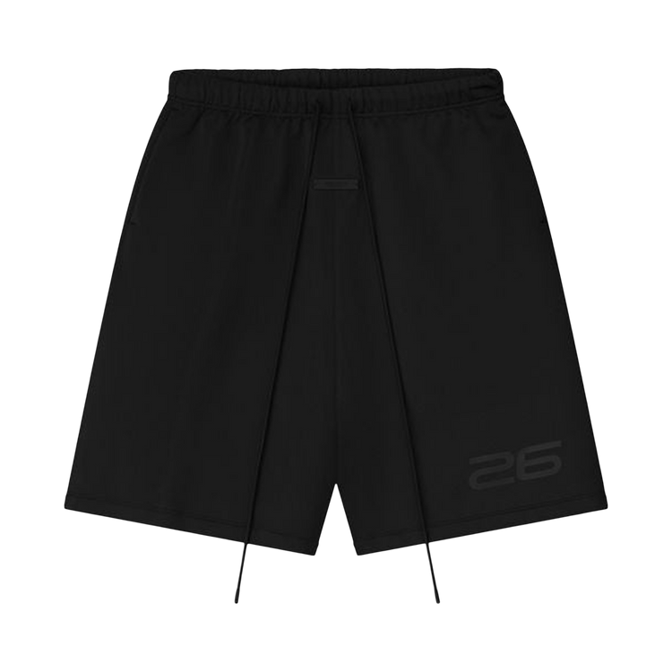 Fear of God Essentials Satin Fleece Relaxed Sweatshort Vintage Black (FW25)