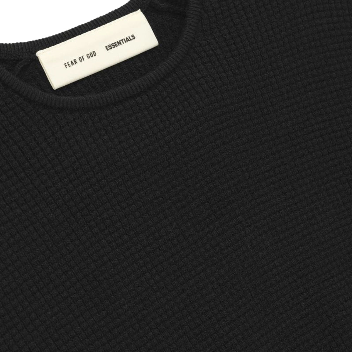 Fear of God Essentials Women's Waffle Long-Sleeve Top Vintage Black (FW25)