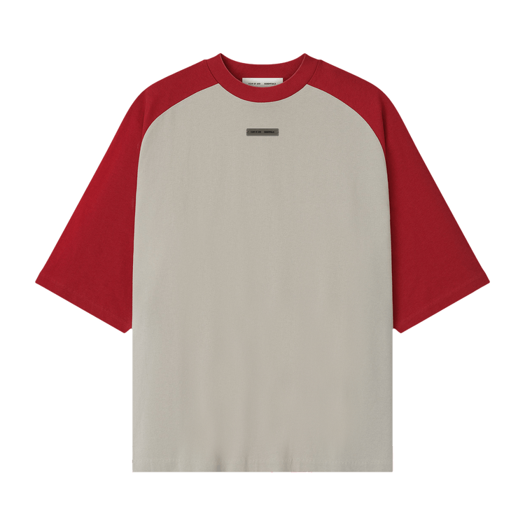 Fear of God Essentials Baseball Tee Smoke Grey / Crimson (2025)
