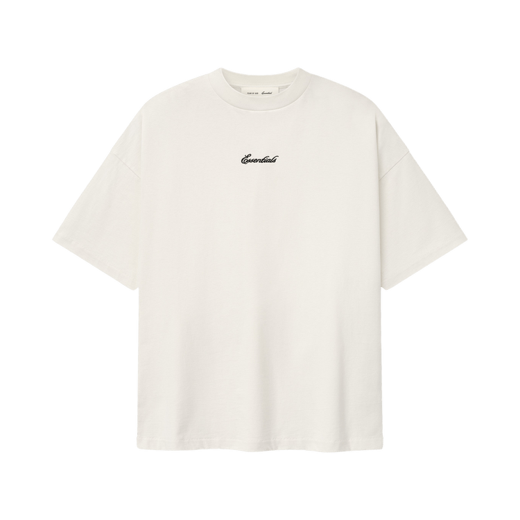 Fear of God Essentials Signature 90s Short-Sleeve Tee II Ivory (SS26)