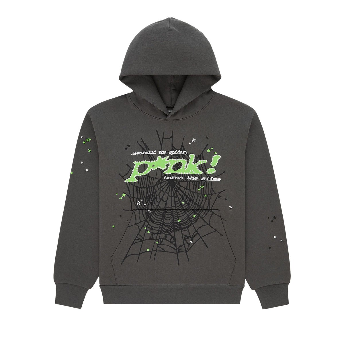 Sp5der SP5 Punk Pullover Hoodie Slate front
