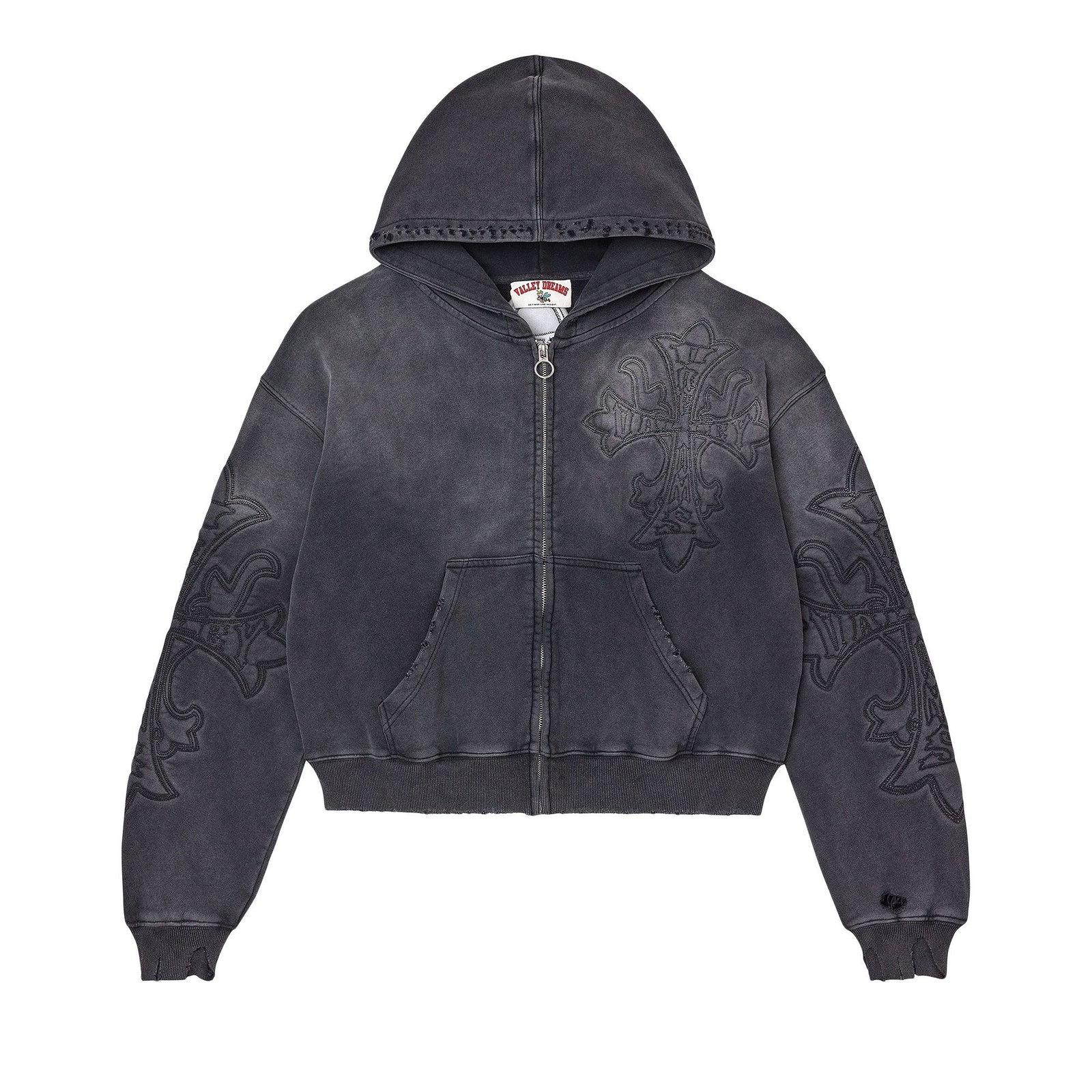Vale Forever Carver Zip Up Hoodie Black front