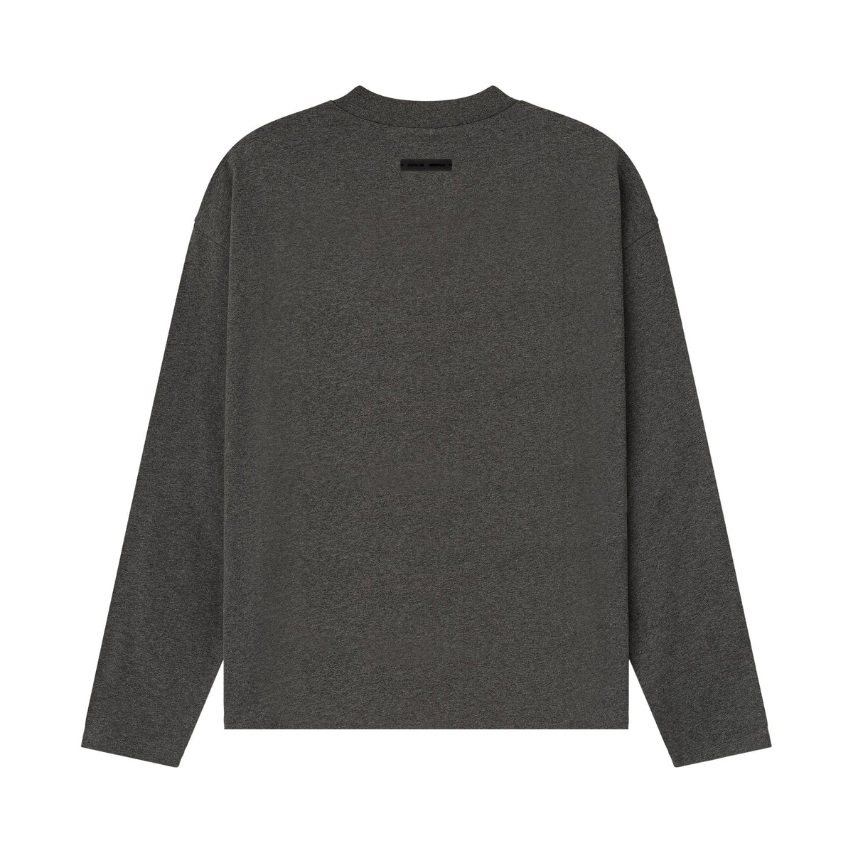 Fear of God Essentials Embroidered Classic Fit Long-Sleeve Charcoal Heather (FW25)