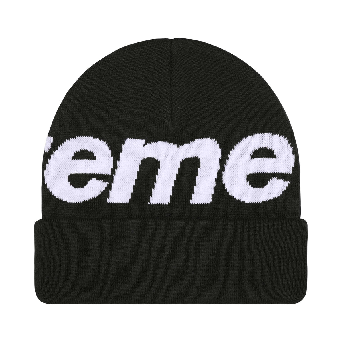 Supreme Big Logo Beanie Black