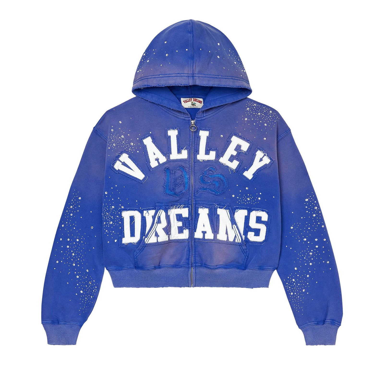 Vale Forever Classico Zip Up Hoodie Sapphire front