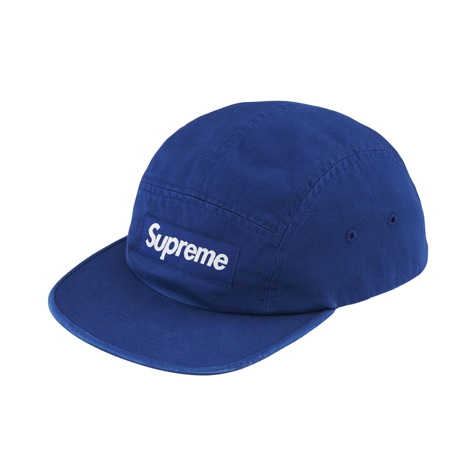 Supreme Washed Chino Twill Camp Cap (SS25) Royal - Im Your Wardrobe