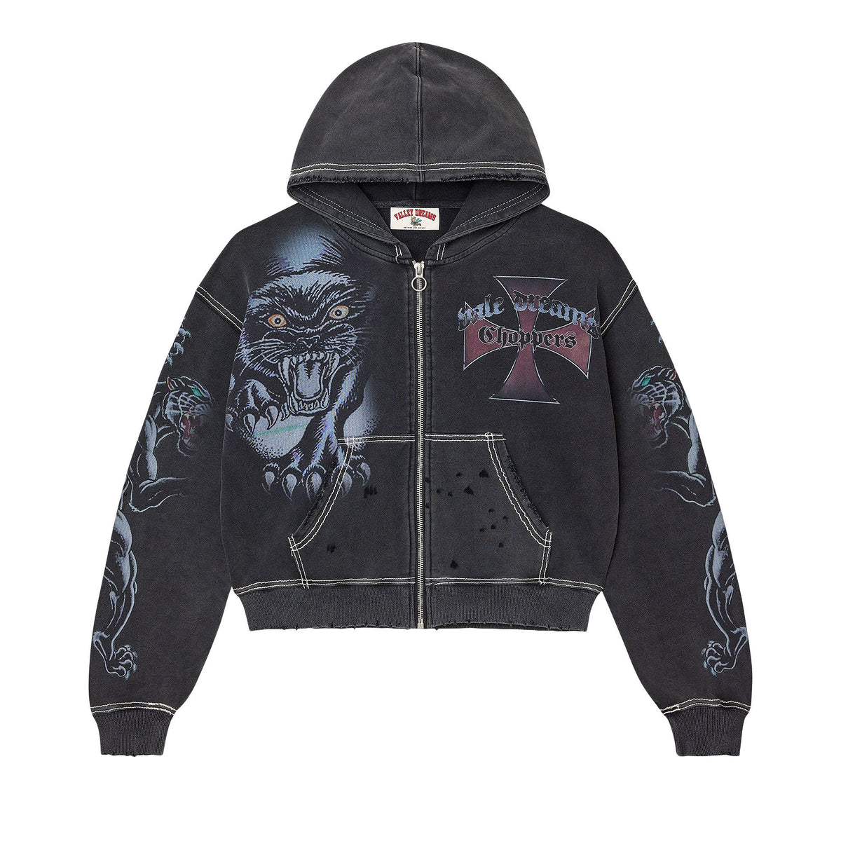 Vale Forever Hardy Boyz Zip Up Hoodie Black front