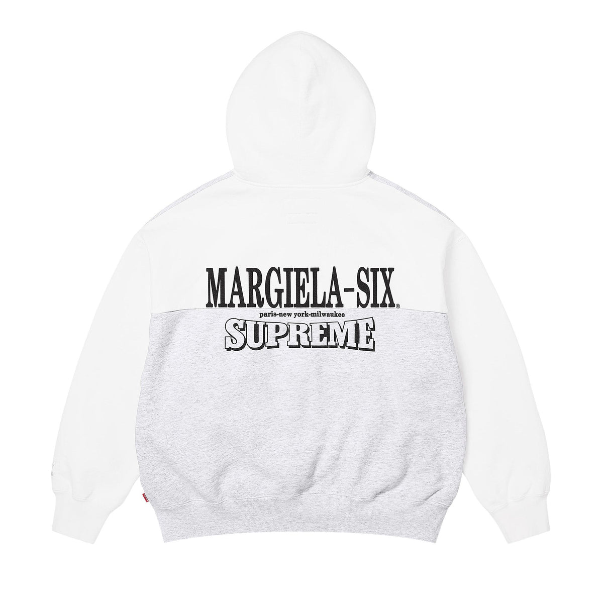 Supreme x MM6 Maison Margiela Eagle Zip Up Hooded Sweatshirt Ash Grey