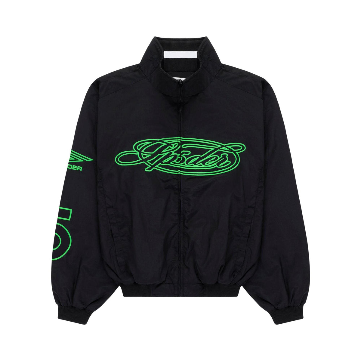 Sp5der Script Warm Up Jacket Black front