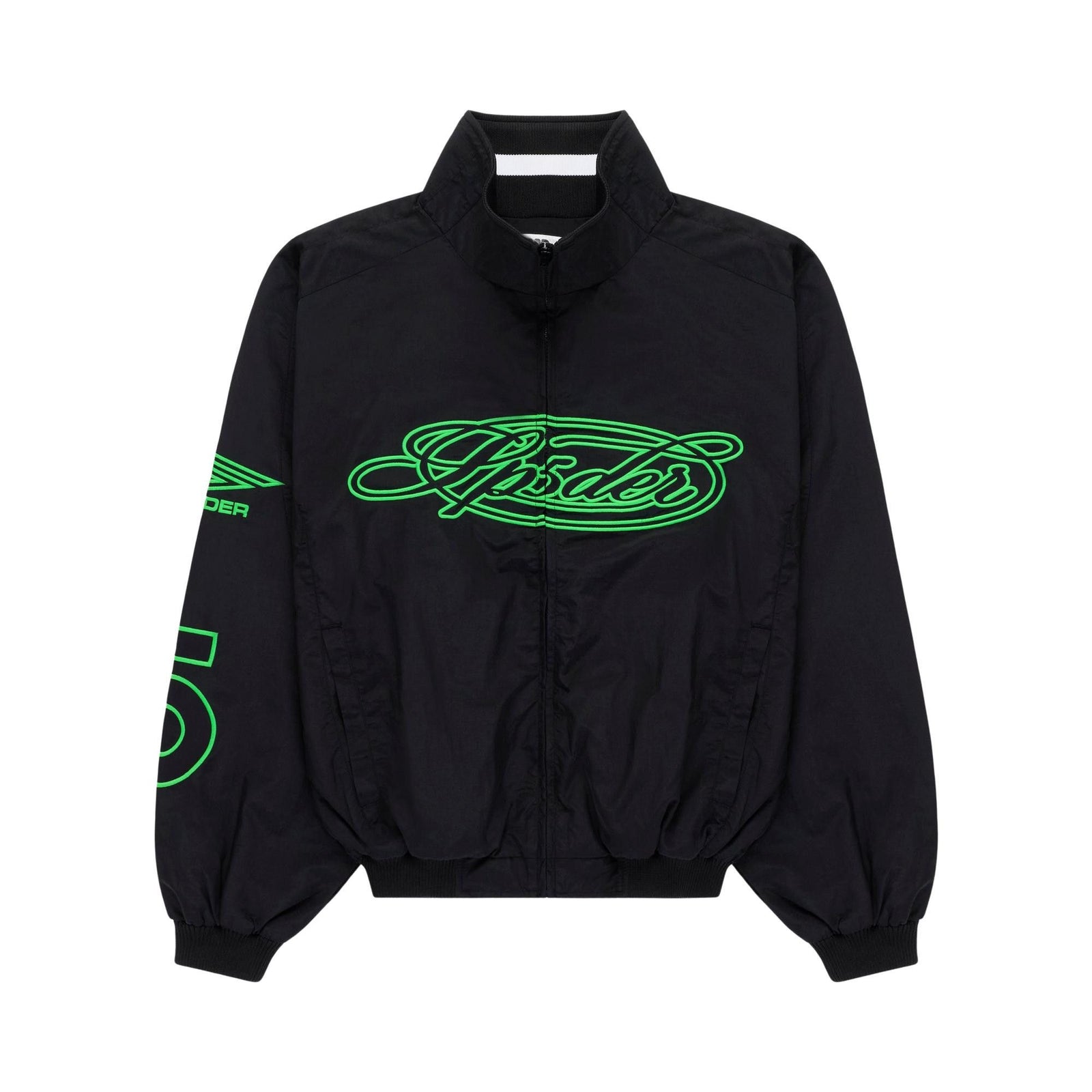 Sp5der Script Warm Up Jacket Black front