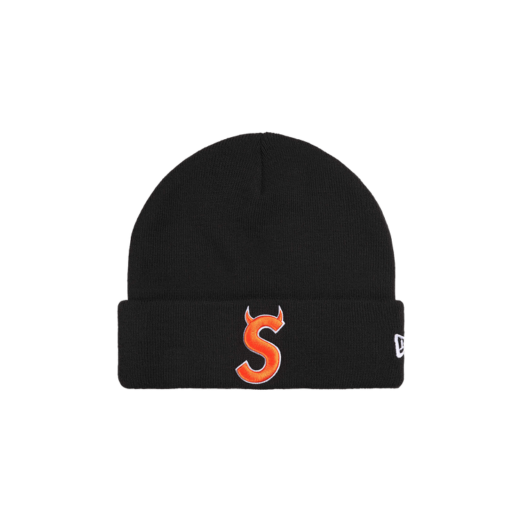 Supreme New Era Devil S Logo Beanie Black