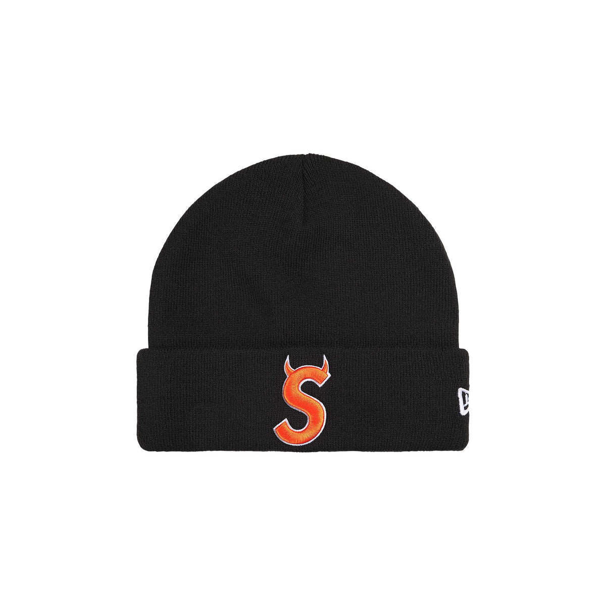 Supreme New Era Devil S Logo Beanie Black