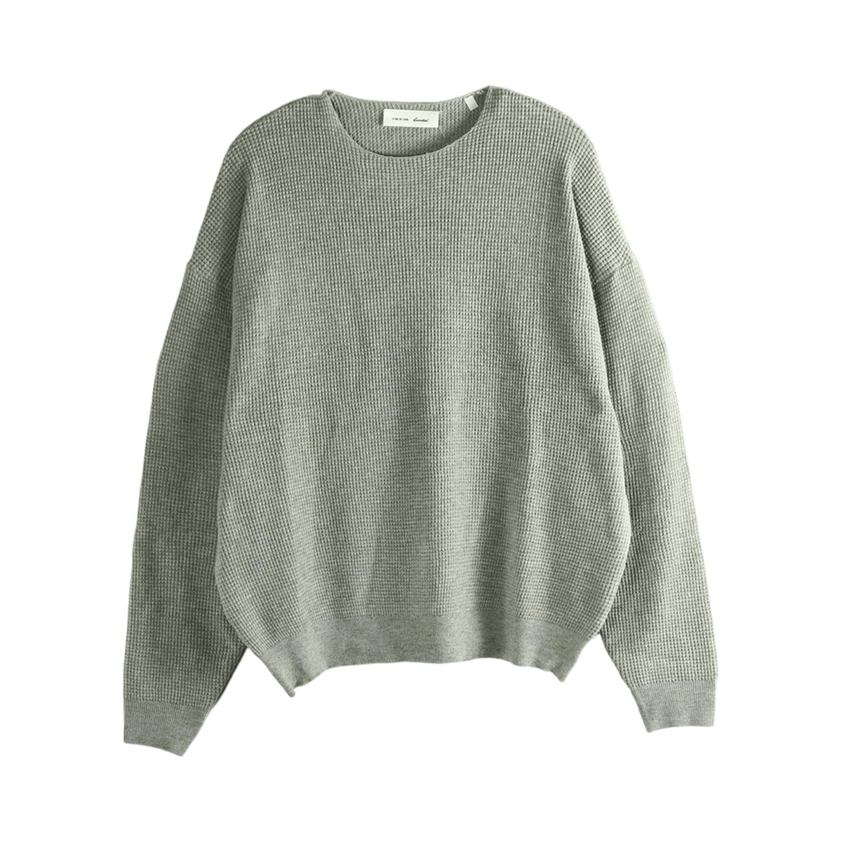 Fear of God Essentials Signature Waffle 90s Crewneck Sweater Concrete Heather (SS26)