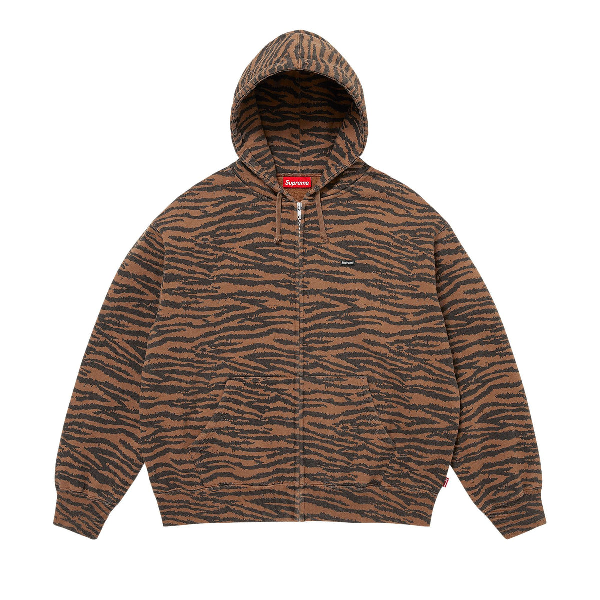 Supreme Small Box Zip Up Hooded Sweatshirt Tiger