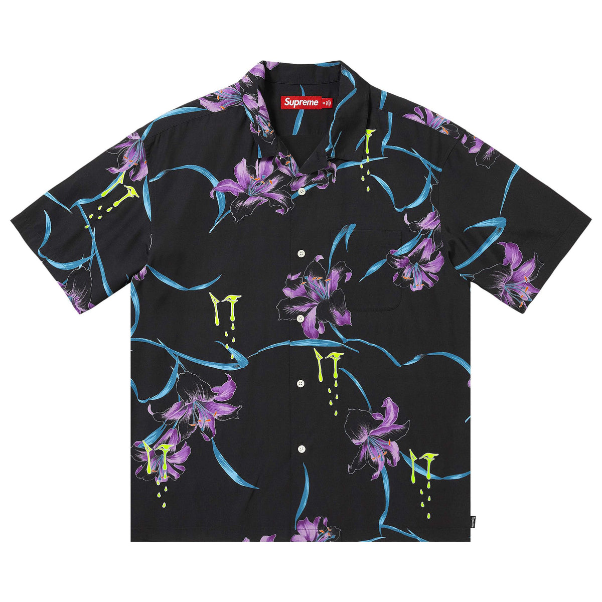 Supreme AOI Lilies S/S Shirt Black