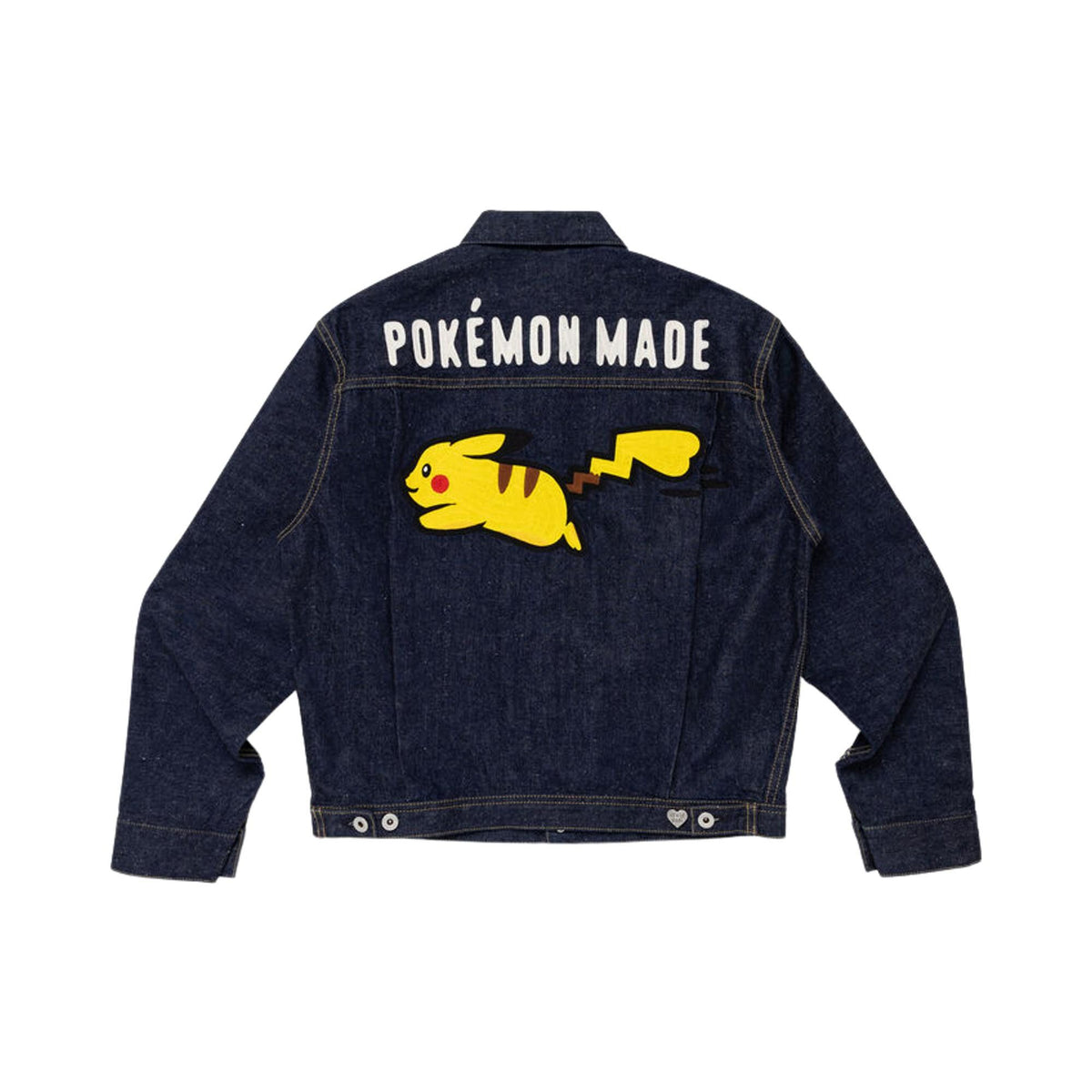 Human Made x Pokemon Pikachu Denim Jacket Indigo back