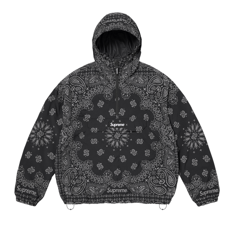 Supreme Reflective Bandana Anorak Black