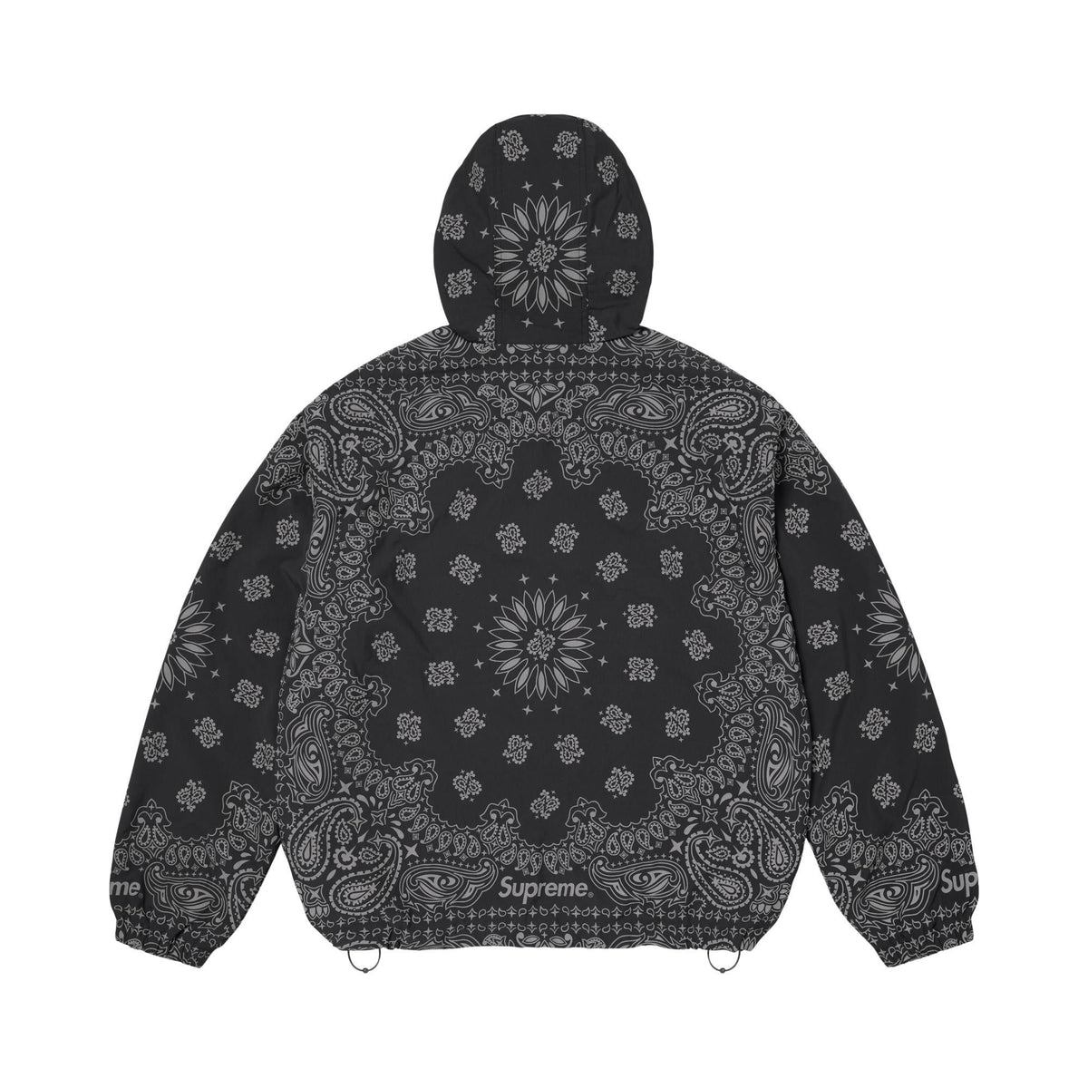Supreme Reflective Bandana Anorak Black