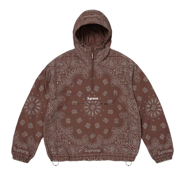 Supreme Reflective Bandana Anorak Brown