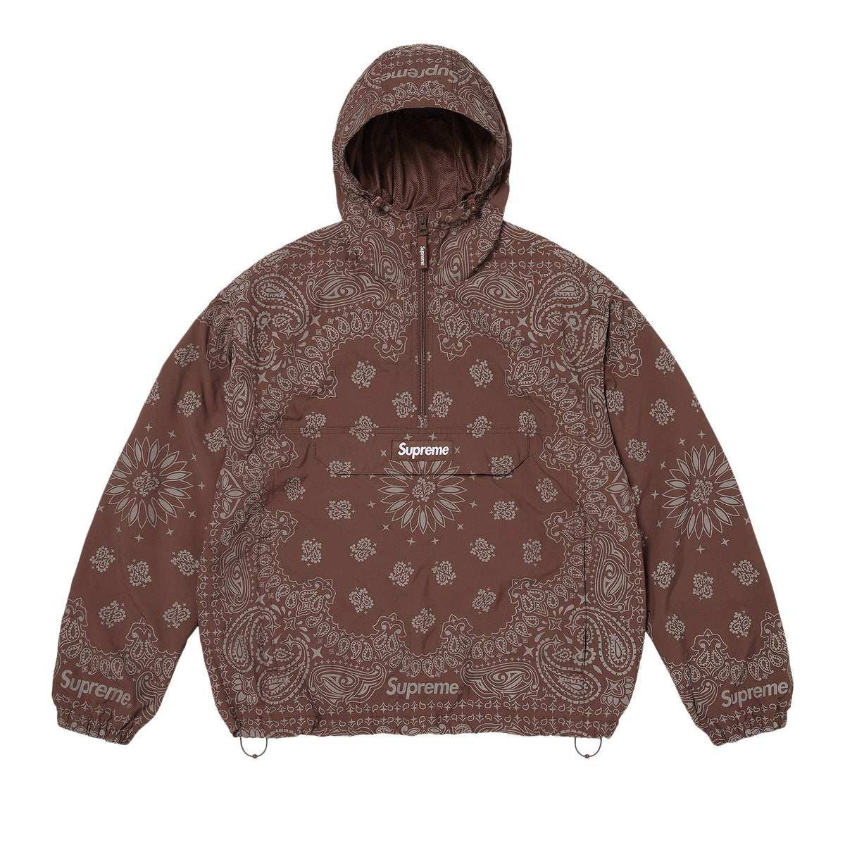 Supreme Reflective Bandana Anorak Brown