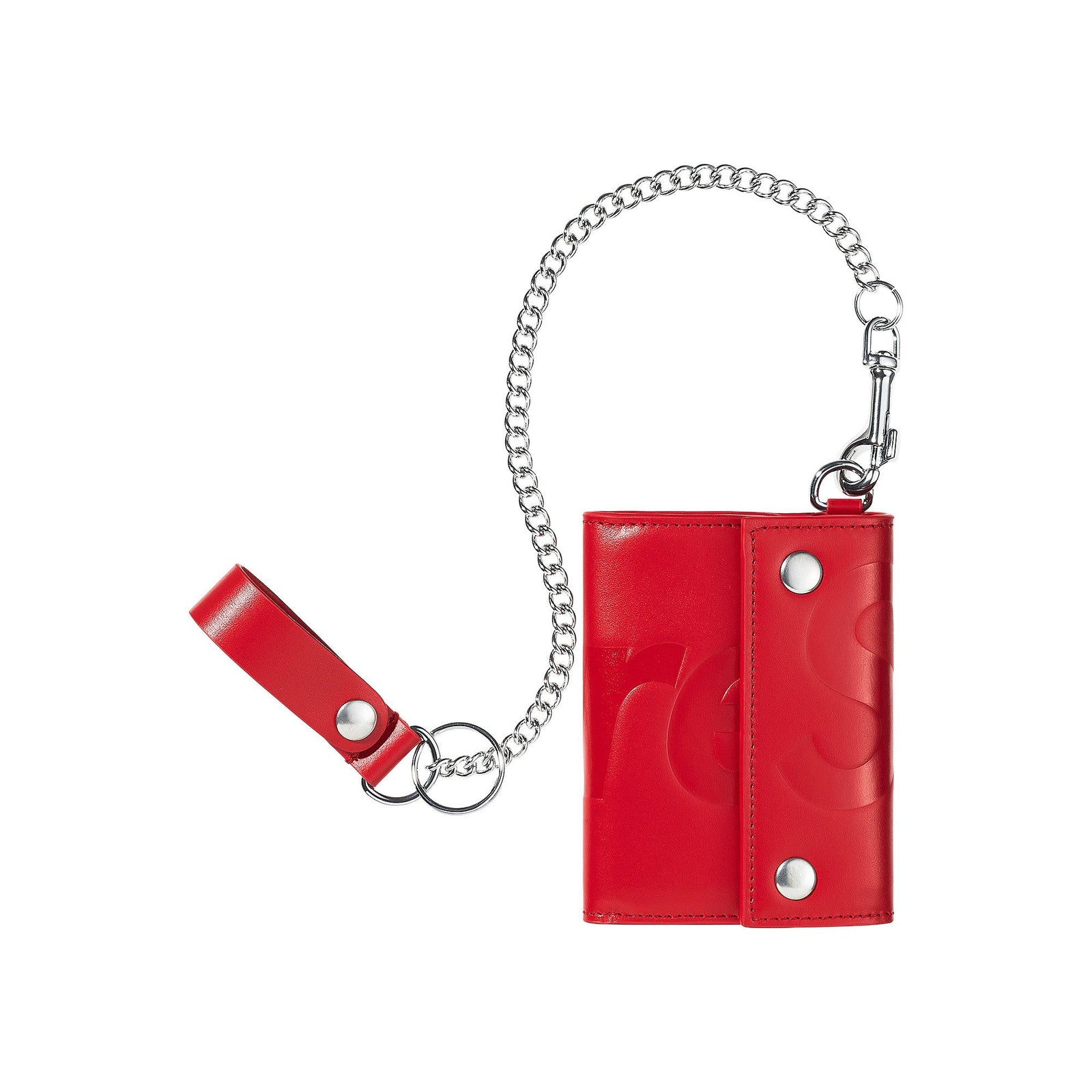 Supreme Leather Chain Wallet Red - Im Your Wardrobe
